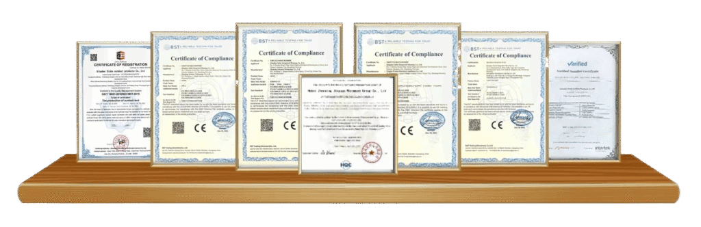 huaye custom gate product certificates