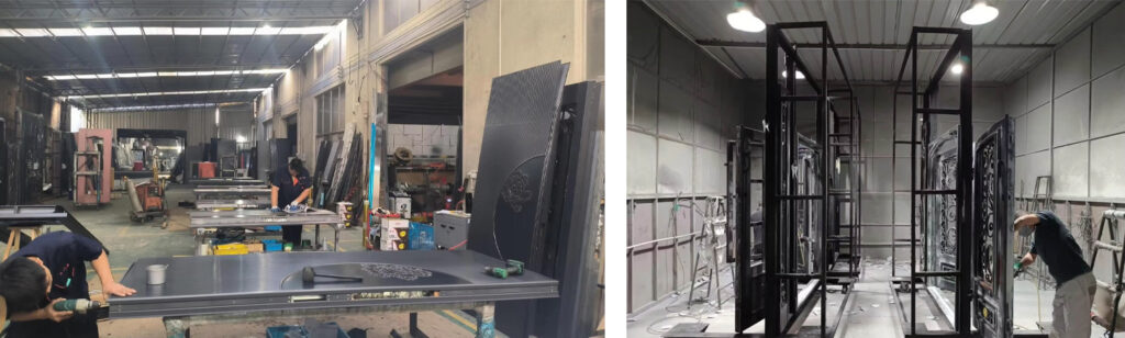 Huaye Custom Aluminum Entrance Door Manufacturer factory