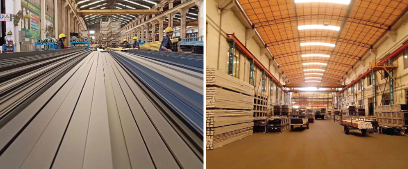 aluminum fence support factory scene