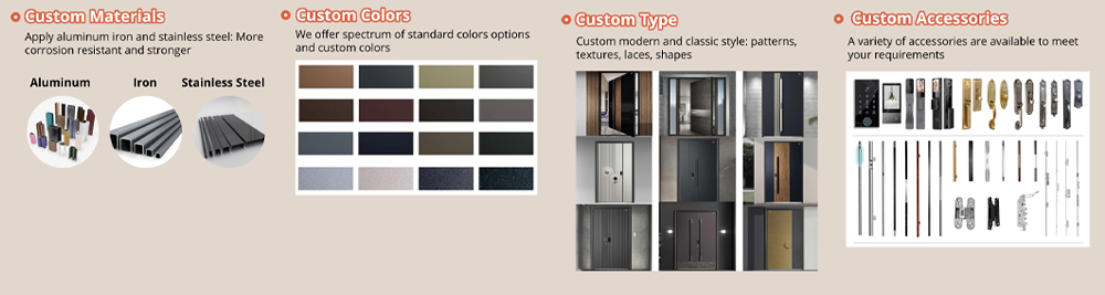 Huaye external door manufacturers customization service