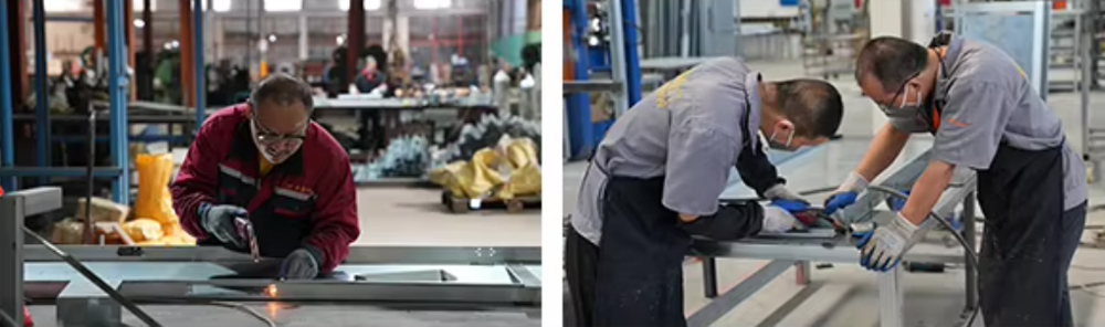 Huaye external door manufacturers factory