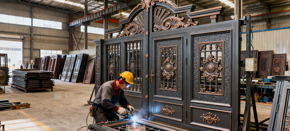 Huaye Custom Metal Driveway Gates Manufacturer Factory