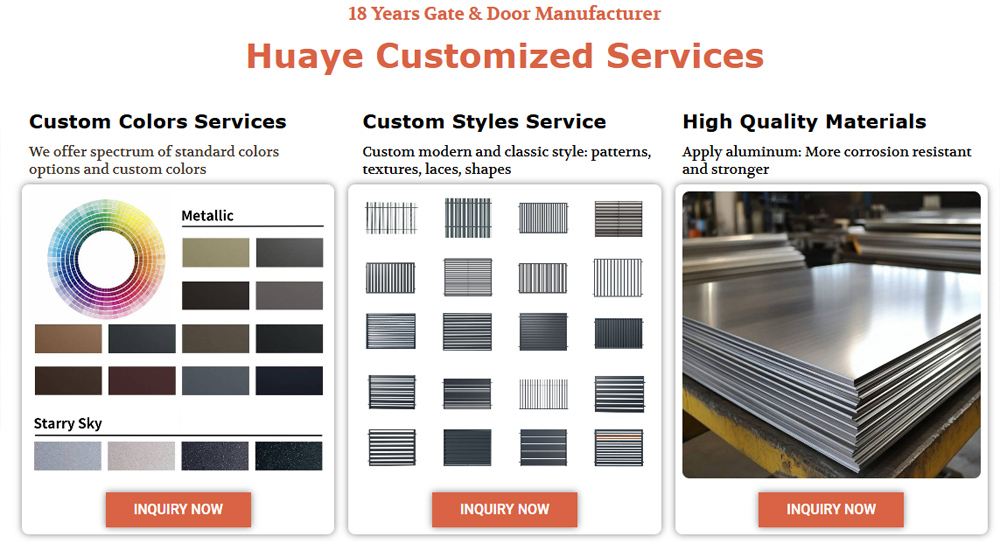 Huaye metal fence manufacturers Customization services