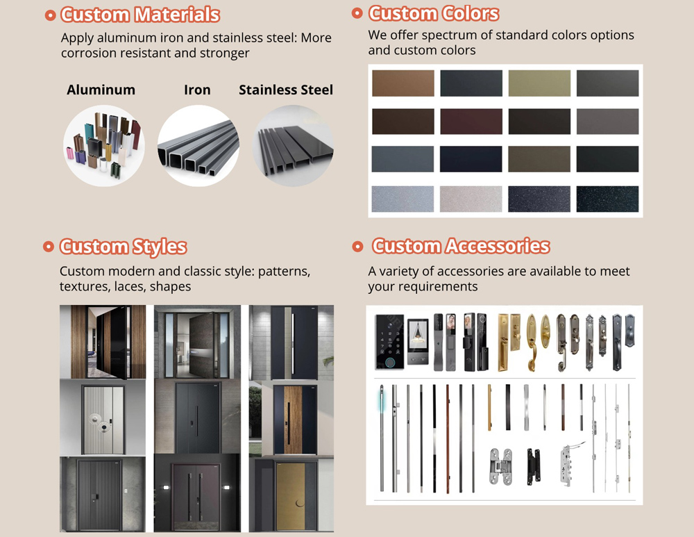 Huaye Custom Entrance Door Manufacturer - Customization Services