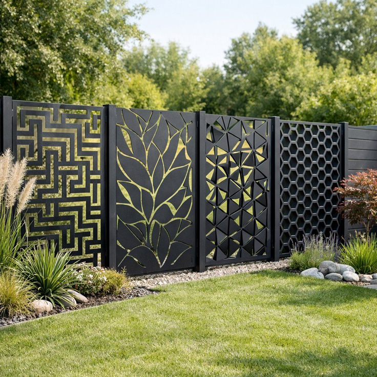 Customized Art Splicing Aluminum Fencing Suppliers Product Images