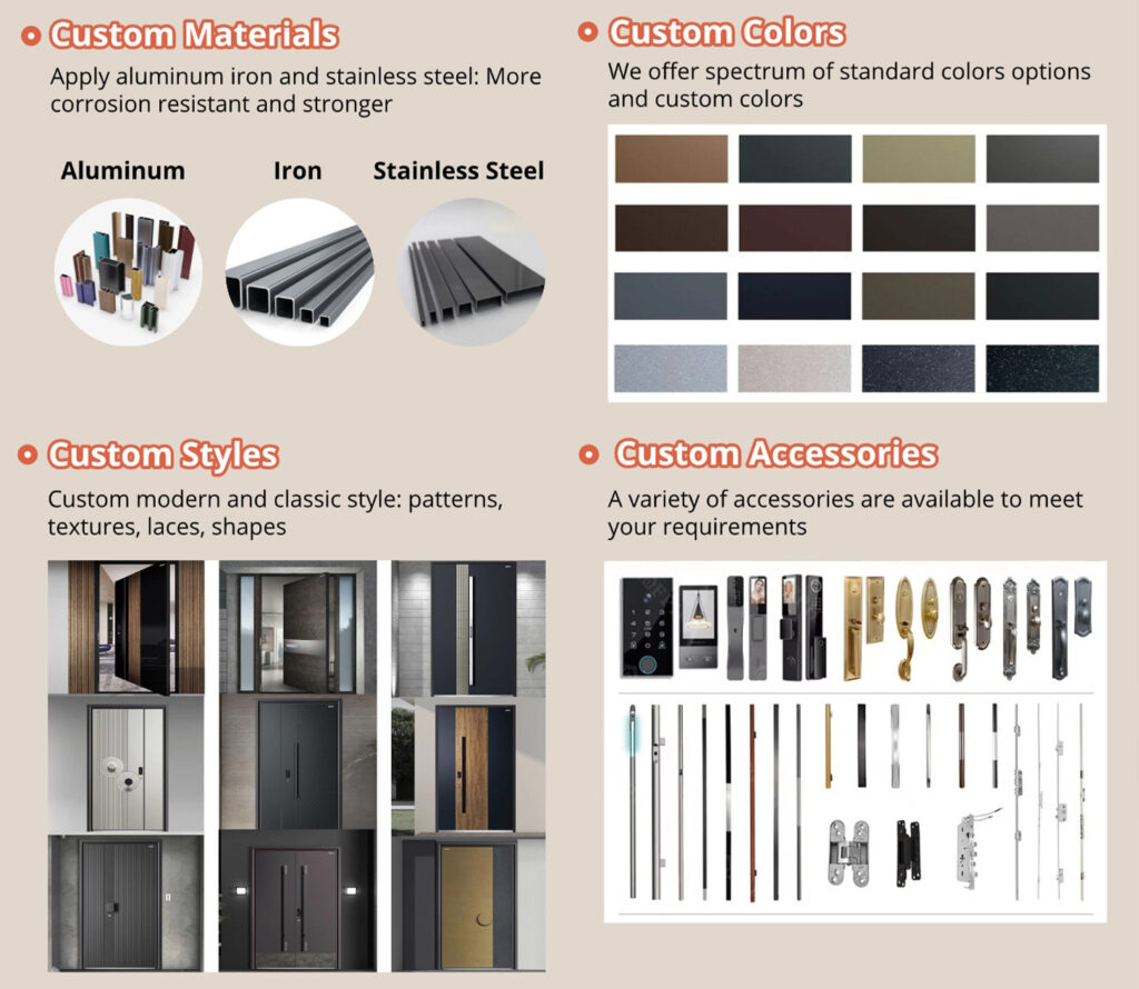 Huaye Best Exterior Door Manufacturers – Customization Services