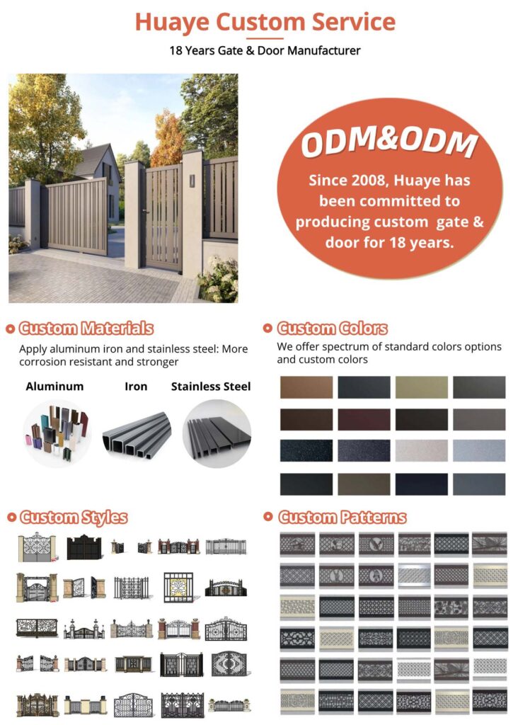 Aluminum Vertical Slat Sliding Gate Suppliers - Custom Services