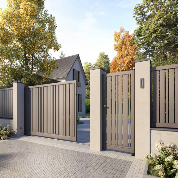 Custom Aluminum Vertical Slat Sliding Gate Suppliers Products