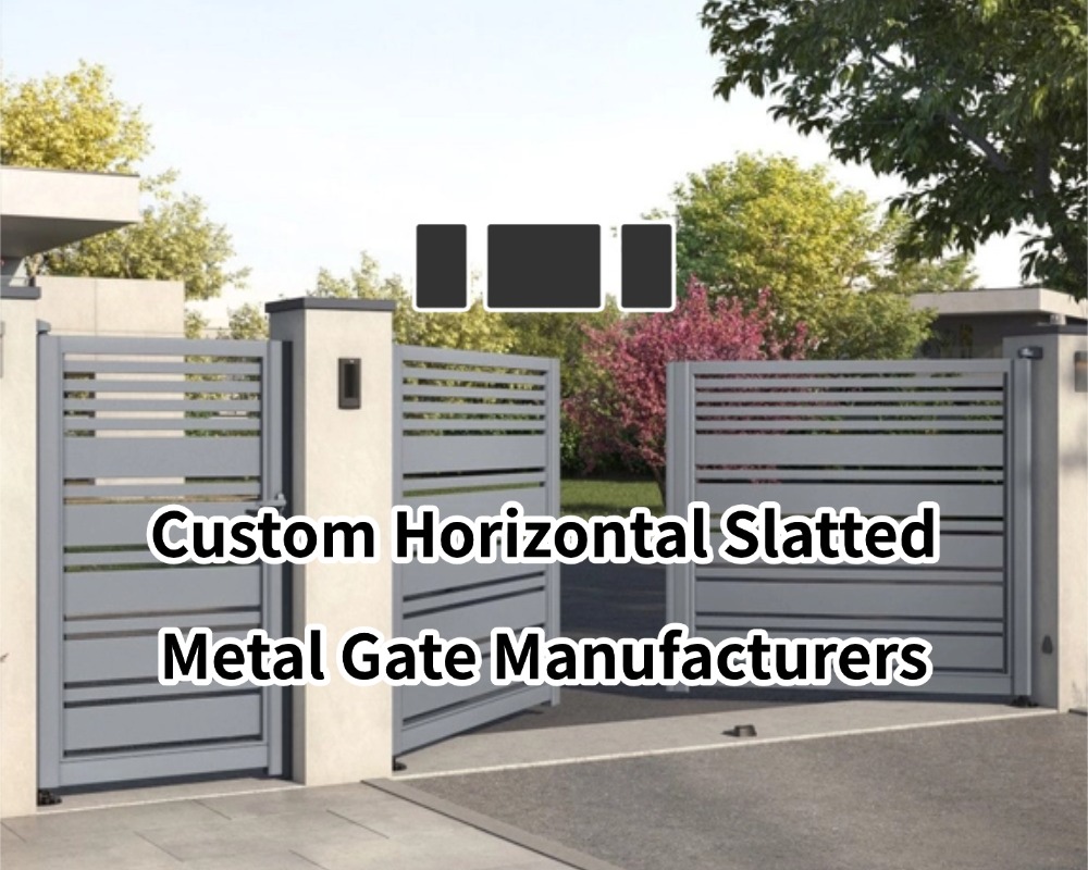Custom Horizontal Slatted Metal Gate Manufacturers