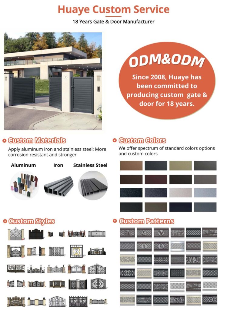 Custom Modern Dark Grey Aluminium Gate Suppliers - Customization Services