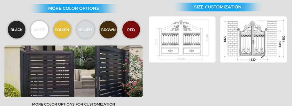 Huaye Aluminium Gate Manufacturers Full Customization