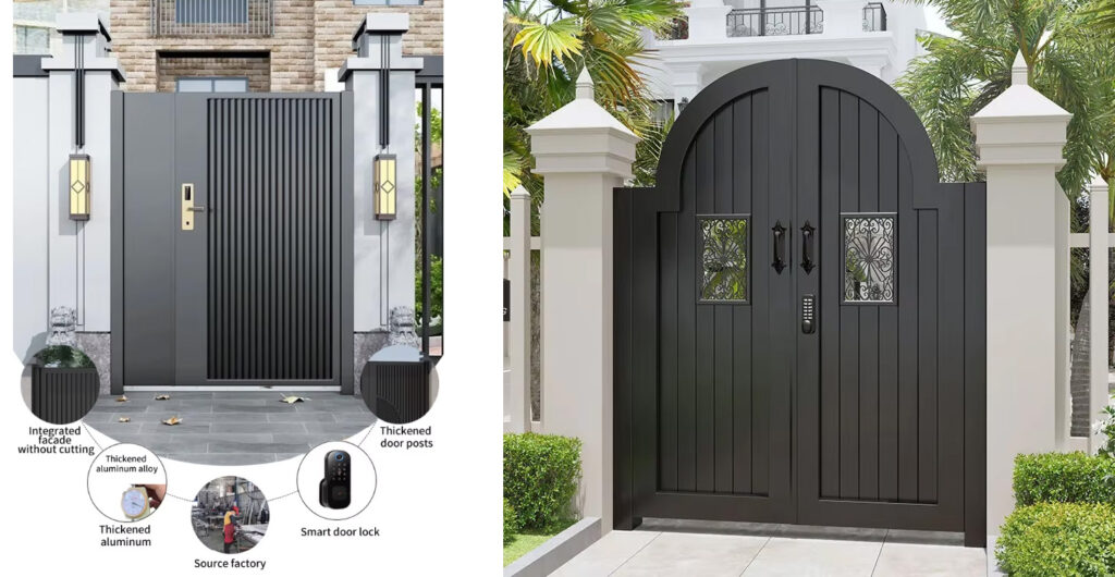 Huaye Aluminium Gate Manufacturers Smart Motorized Gate Systems