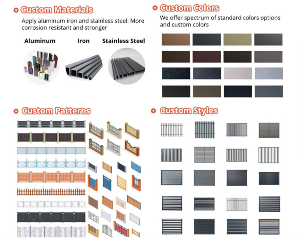 Huaye Custom Aluminum Electric Gate Manufacturers Custom Services
