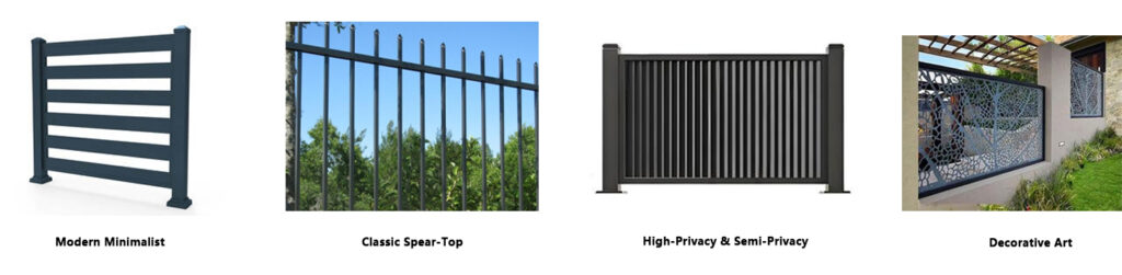 Types of Aluminium Fence by Style