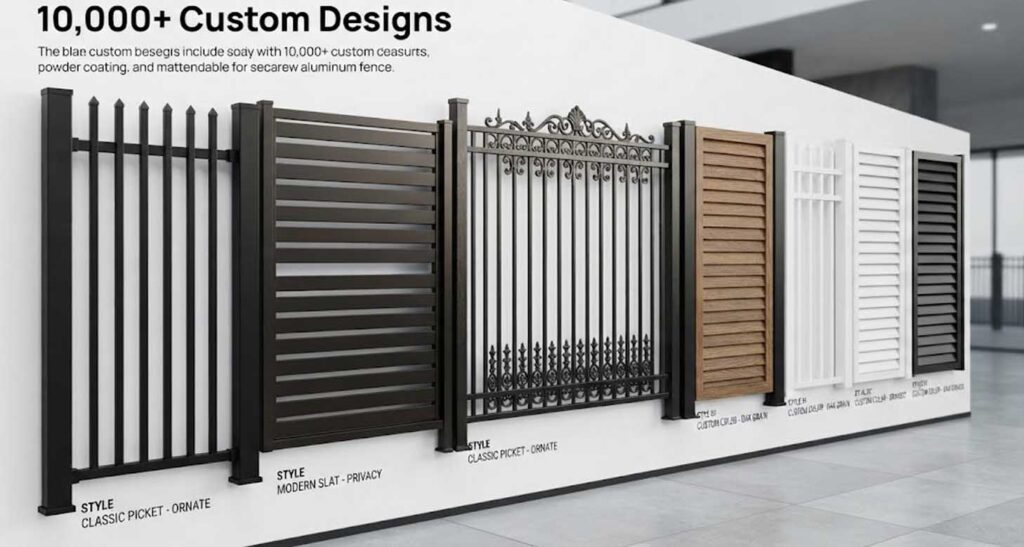 Custom Aluminum Fence Manufacturers custom design options