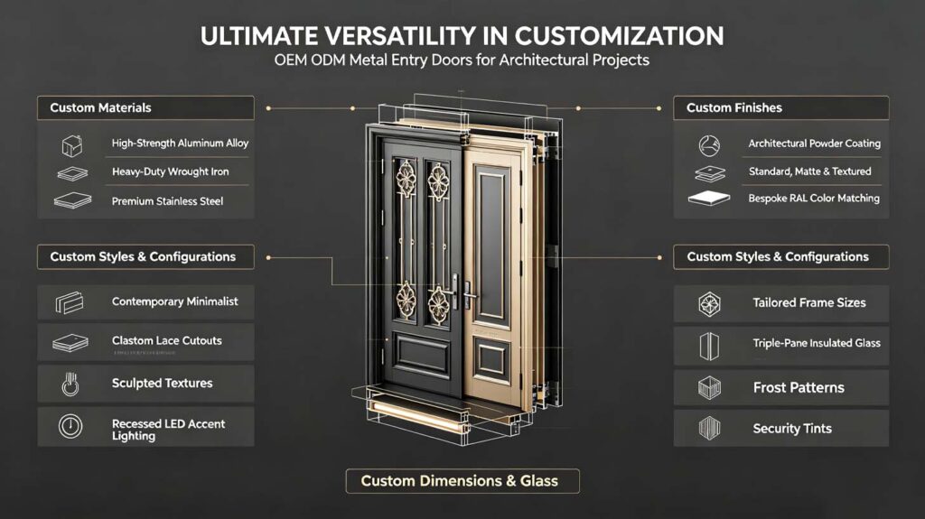 Custom Metal Entry Doors Suppliers Customization Options