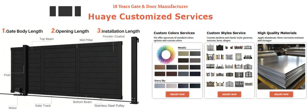 Sliding Gate Suppliers Customization Services