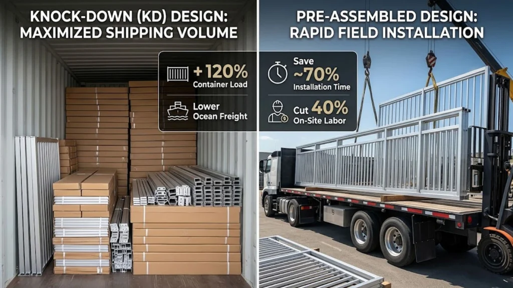 Aluminum Railing Supplier Pre-Assembled vs. Knock-Down