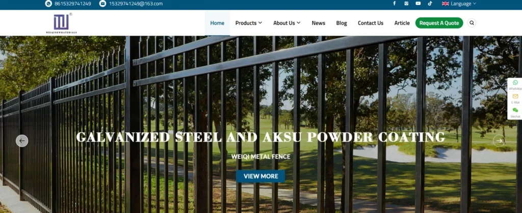 Custom Aluminium Gate Manufacturers Weiqi Technology Co., Ltd. 