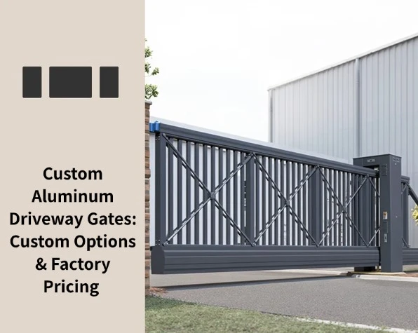 Custom Aluminum Driveway Gates Custom Options & Factory Pricing