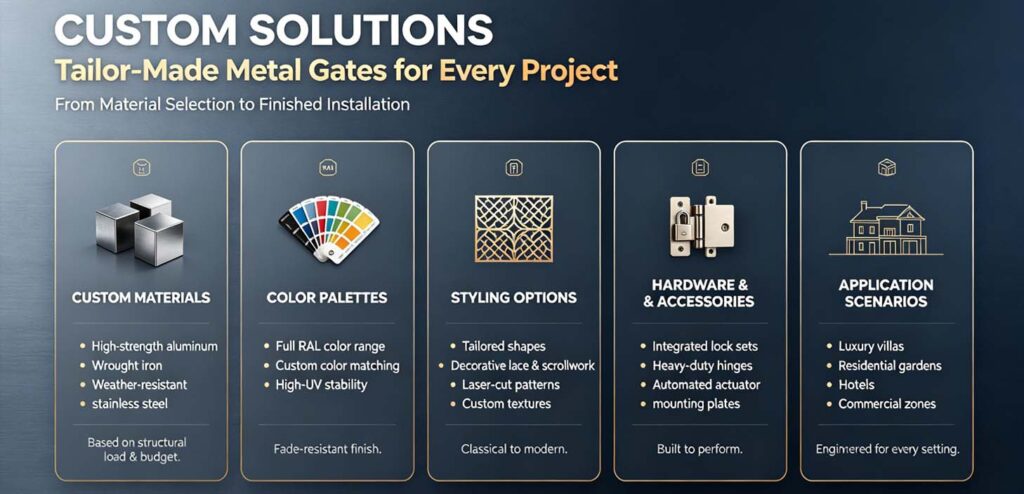 Custom Auto Gate Supplier Fully Customized Solutions