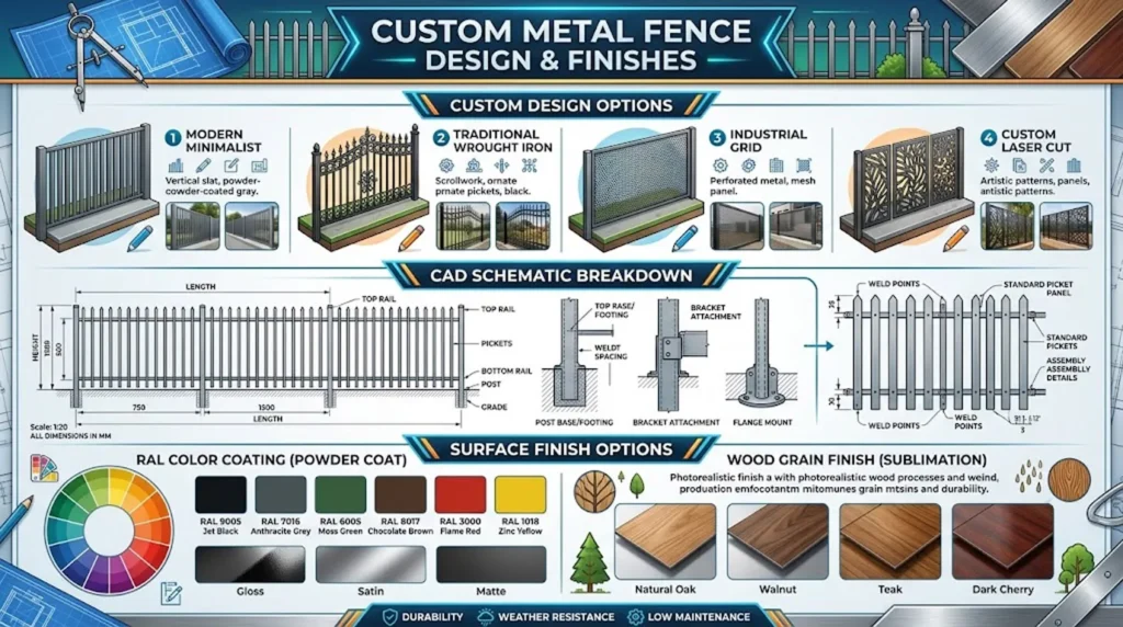 Custom Metal Fence Manufacturers Customization Services