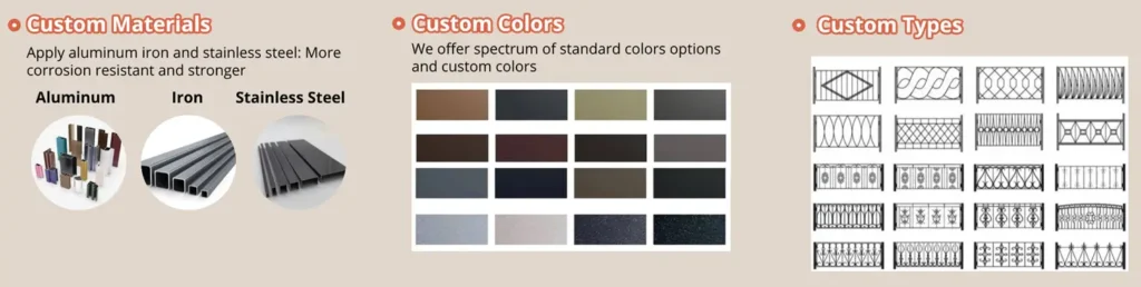 Custom Metal Railing Manufacturer Customization Services